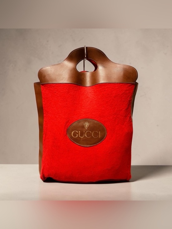 Gucci Handbags - Gucci Vintage  Felt Shopper Tote Bag